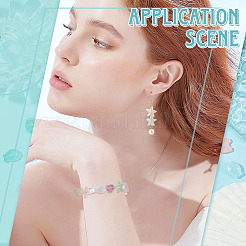 128PCS 4 Colors 4 Style Ocean Theme Transparent Spray Painted Glass Beads&nbsp;GLAA-AR0001-46