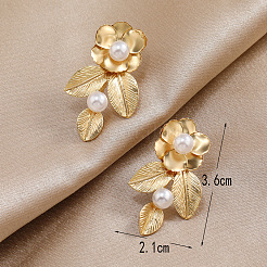 Fashionable Flower Iron Dangle Stud Earrings&nbsp;AV1063