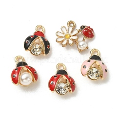 5Pcs 5 Styles Alloy Rhinestones Pendants&nbsp;ENAM-YW0003-37