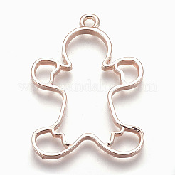 Rack Plating Alloy Open Back Bezel Pendants&nbsp;LS-X-PALLOY-Q351-27RG-FF