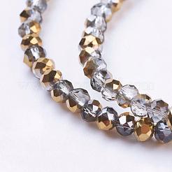 Electroplate Glass Faceted Rondelle Beads Strands&nbsp;EGLA-D020-3x2mm-14