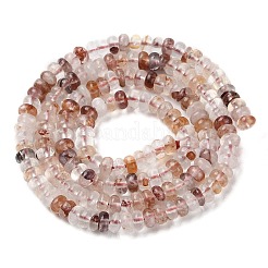 Natural Red Hematoid Quartz/Ferruginous Quartz Beads Strands&nbsp;G-H292-A07-01