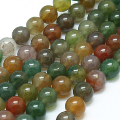 Natural Indian Agate Bead Strands&nbsp;G-J358-02-6mm