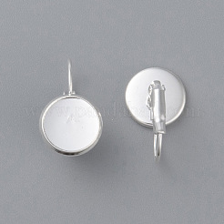 304 Stainless Steel Leverback Earring Settings&nbsp;STAS-F191-03S-12mm