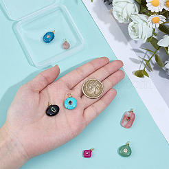 7Pcs 7 Styles Natural & Synthetic Mixed Gemstone Pendants&nbsp;KK-BC0015-71