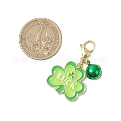Saint Patrick's Day Alloy Enamel Pendant Decorations&nbsp;HJEW-JM02924