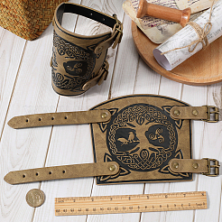 Imitation Leather Tree of Life Cord Bracelet&nbsp;AJEW-WH0342-88A