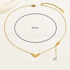 201 Stainless Steel Heart Pendant Necklace for Women&nbsp;XB0249