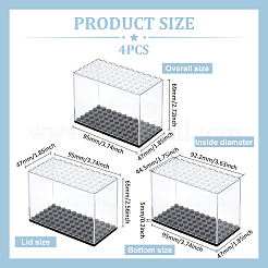 4Pcs Transparent Plastic Minifigure Display Cases&nbsp;ODIS-FG0001-78