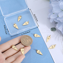 10Pcs Brass Micro Pave Cubic Zirconia Pendants&nbsp;KK-BBC0015-25