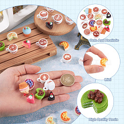 32Pcs 16 Styles Opaque Resin Imitation Food Decoden Cabochons&nbsp;CRES-TA0001-47