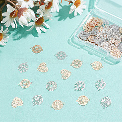 80Pcs 8 Styles Long-Lasting Plated Brass Connector Charms&nbsp;KK-HY0003-74