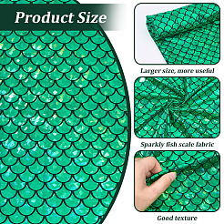 1M Fish Scale Pattern Spandex Fabrics&nbsp;DIY-CY0003-51B