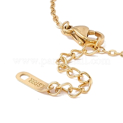 Ion Plating(IP) 304 Stainless Steel Cross Link Bracelet with Cable Chains for Women&nbsp;BJEW-F396-19G