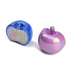 UV Plating Printed Opaque Acrylic Beads&nbsp;AC-CBAEEF4-14