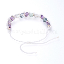 Adjustable Natural Fluorite Braided Bead Bracelets&nbsp;BJEW-JB05162-05