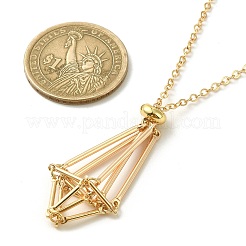 Brass Macrame Pouch Empty Stone Holder for Pendant Necklaces Making&nbsp;NJEW-TA00110