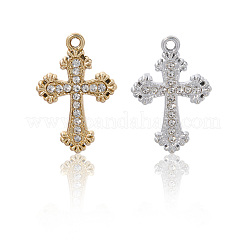 40Pcs 2 Colors Alloy Rhinestone Pendants&nbsp;FIND-SC0016-44