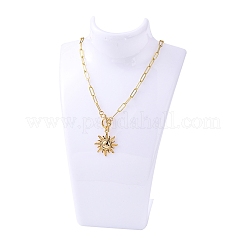 Organic Glass Necklace & Earring Standing Bust Displays&nbsp;NDIS-E006-2A