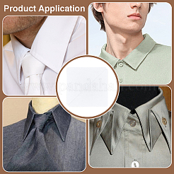 150Pcs Plastic Tab Collar for Clergy Shirt&nbsp;AJEW-BC0008-95