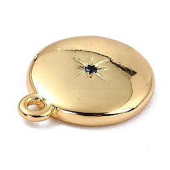 Brass Micro Pave Cubic Zirconia Charms&nbsp;ZIRC-I054-13G