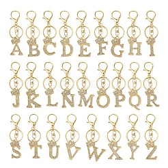 Golden Alloy Rhinestone Keychain&nbsp;KEYC-YW00105-01