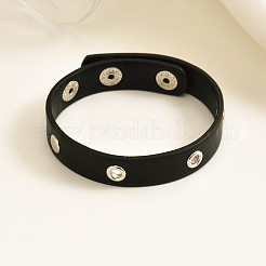 Punk Style Alloy & Imitation Leather Bangles&nbsp;WGDEE56-01