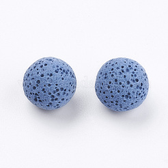 Unwaxed Natural Lava Rock Beads&nbsp;G-I190-14mm-B04