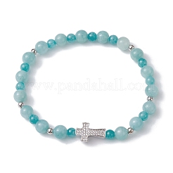 Natural Mixed Gemstone Beaded Stretch Bracelet&nbsp;BJEW-JB09979