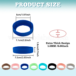 10Pcs 10 Colors Silicone Cup Bottom Sleeve Covers&nbsp;SIL-BC0001-04