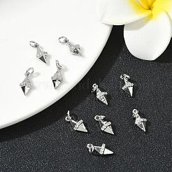SHEGRACE Brass Micro Pave Clear Cubic Zirconia Pendants&nbsp;XGRQ3D851-485P