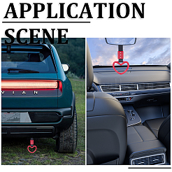 2Pcs ABS Plastic Heart Rear Bumper Warning Handle Ring&nbsp;HJEW-SP0001-49C