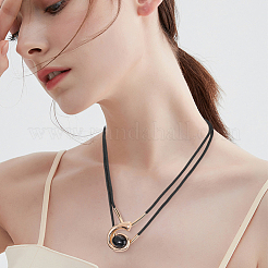Number 6 Alloy & Acrylic & Wax Cord Double Layer Necklaces & Bracelets Sets for Women&nbsp;SJEW-CY0001-02