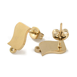 Ion Plating(IP) 304 Stainless Steel Stud Earring Findings&nbsp;STAS-I206-66G