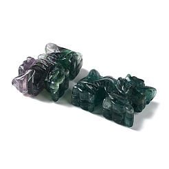 Natural Fluorite Carved Healing Dragon Figurines&nbsp;DJEW-F025-02F