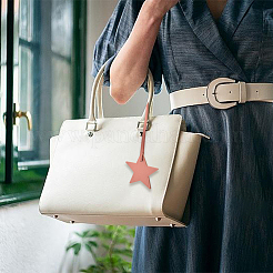 9Pcs 9 Colors Star PU Leather Pendant Decoration&nbsp;HJEW-CL0001-01