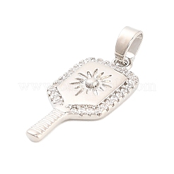 Brass Micro Pave Cubic Zirconia Pendants&nbsp;KK-H527-32P