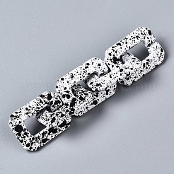 Spray Painted CCB Plastic Linking Rings&nbsp;X-CCB-Q091-017A