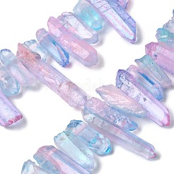 Two Tone Natural Quartz Crystal Beads Strands&nbsp;G-Z131-K01-01