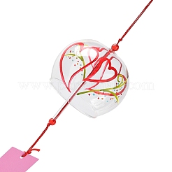 Glass Wind Chime&nbsp;HJEW-XCP0001-19