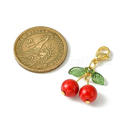 Cherry Natural Gemstone Pendant Decorations&nbsp;HJEW-TA00098