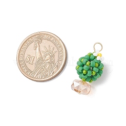 Glass Seed Beaded Cactus Pendants&nbsp;PALLOY-MZ00860-02