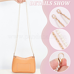 2Pcs 2 Colors Plastic Imitation Pearl & Iron Chain Crossbody Phone Chain&nbsp;FIND-WR0009-48