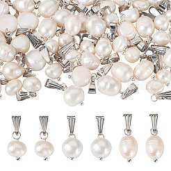 60Pcs 3Style Natural Cultured Freshwater Pearl Pendant&nbsp;PALLOY-CW00003