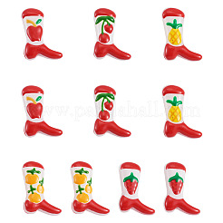 10Pcs 5 Styles Boot Baking Paint Glass Enamel Beads&nbsp;LAMP-TA0002-80B