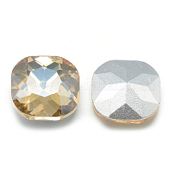 Pointed Back Glass Rhinestone Cabochons&nbsp;RGLA-T032-12x12mm-09