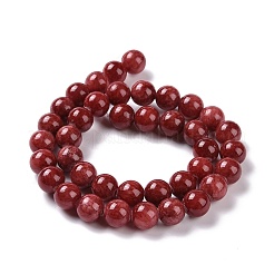Dyed Natural Jade Beads Strands&nbsp;G-D434-6mm-08-1
