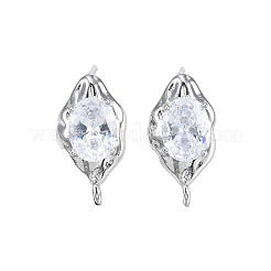 Brass Stud Earring Findings&nbsp;LS-X-KK-N232-434P