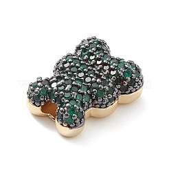 Brass Micro Pave Cubic Zirconia Beads&nbsp;ZIRC-C004-03G
