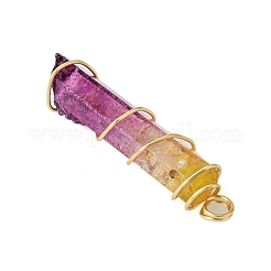 Two Tone Natural Dyed Quartz Pendants&nbsp;PALLOY-JF02800-01